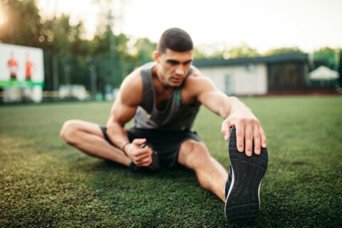 Male athlete on outdoor fitness workout